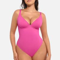 Sleeveless Deep-V Neck Bright Pink