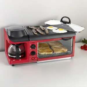Retro 3-in-1 Family Size Breakfast Station, Retro Red