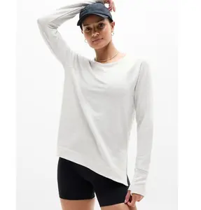 ATHLETA Coaster Luxe Recover Sweatshirt, Color Fog Grey Heather