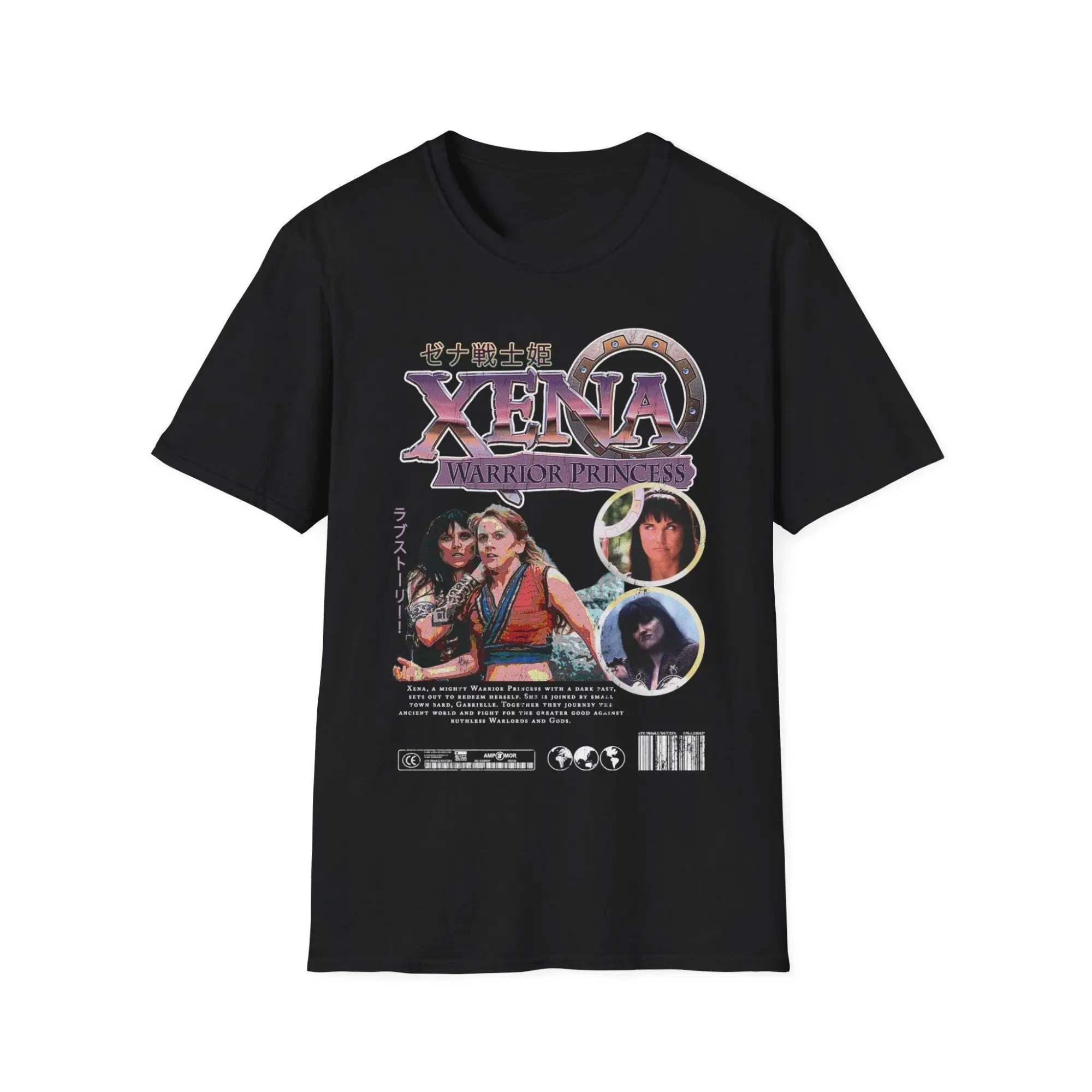 Xena Warrior Princess Vintage 90s Retro Graphic T-Shirt Unisex TV Show Fan Gift Tee