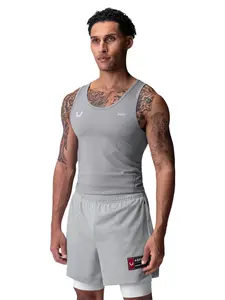 Men's Summer American Style Milk Silk Sports Vest, Quick-Dry High Elastic Sleeveless Jacket, Casual Youth Fashion Top, Casual Sporty Vest
