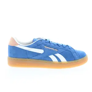 Reebok Club C Grounds UK Mens Blue Suede Lace Up Lifestyle Sneakers Shoes