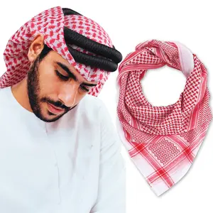 Head Scarf Keffiyeh Shemagh Turban Head Wrap Muslim Arab Saudi Dubai Headwear for Men Women