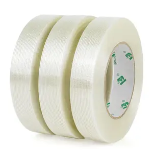 3  Reinforced Filament ing Tape, 6.3 Mil 24mm x 60 Yards, Fiberglass Strapping Tape