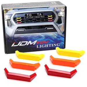 iJDMTOY Classic Retro Heritage 3-Color Grille Inserts For Toyota 2024-up Tacoma TRD Pro