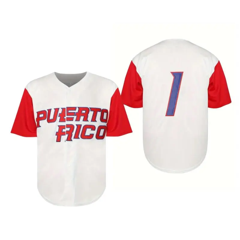 Men's Retro Baseball & Softball Jersey, Color Block V-Neck Polyester Button-Up Top - Embroidered Number, Loose Fit Short Sleeve Tops for Watch Parties, Festive Occasions, Machine Washable Dry Clean Option