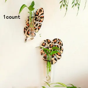 Wooden Animal Pattern Wall Hanging Vase, 1 Count Creative Wall Mounted Vase without Plant, Wall Decor for Home Living Room Bedroom, Ornaments
