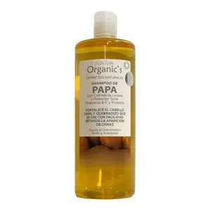 Florigan Organics Strengthening Shampoo Papa 1L - Potato Extract for Damaged Hair Care with Vitamins B C & Protein