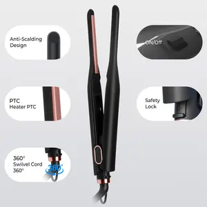Pencil Flat Iron Smooth Comfort, 3/10 Inch Small Hair Straightener for Pixie Short Hair & Edges