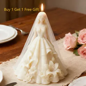 Bridal Silhouette Candle Mold| (Buy 1 Get 1 Free Gift）3D Silicone Mold for Wedding-Themed Candles & Plaster Keepsakes