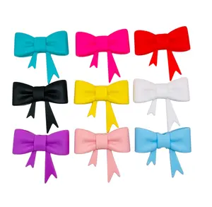 Colorful Silicone Bow Beads Soft Cute Bows for Bracelets, Keychains, Phone Charms & DIY Crafts