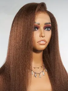 Women's Long Curly Wig, Soft Lace Front Synthetic Hairpiece, Party and Daily Use, 28 Inch Straight Wig, All Seasons, Frontlace Glueless Wig