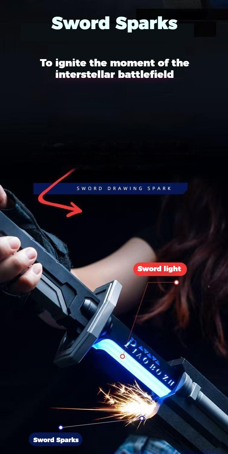 DKD SparkBlade Samurai LED Lightsaber Toy Cyberpunk Katana - 31.5" Light-Up Propfor Cosplay, Raves & Festivals RGB Lights Durable CollectibleItem US In Stock, Perfect Easter Gift