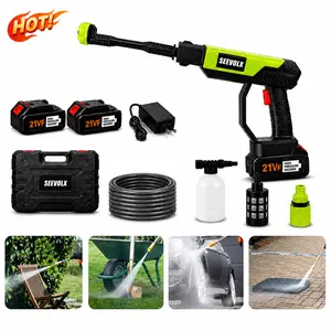 SEEVOLX  Cordless Pressure Washer and Single Port Charger Base, Bottle Portable Washer for Car,Home Cleaning & Garden Watering