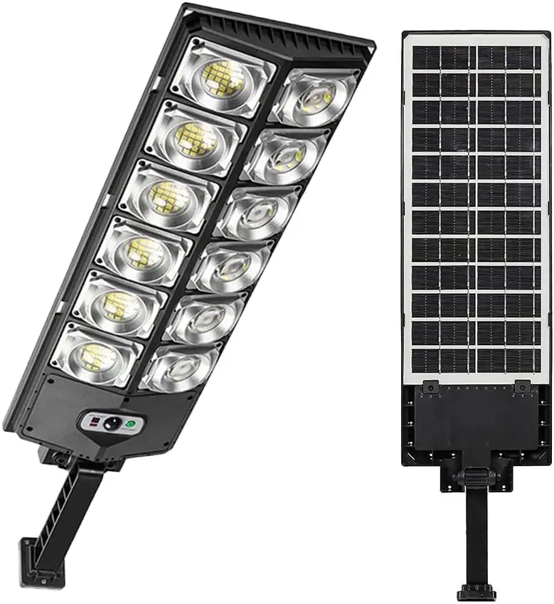 LED Solar Street Light Commercial Oudoor Lights Outdoor Waterproof Hight Brightness LED, Dusk to Dawn Solar Street LightsRoad Area Lamp for Yard, Deck, Garden