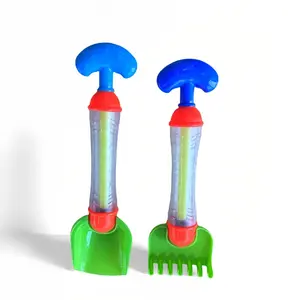 2-in-1 Snow Shovel & Rake Combo with Detachable Hand-Pump Sprayer for Year-Round Outdoor Fun in Winter and Summer