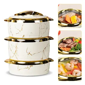 Luxury 3-Piece Thermal Casserole Dish Set with Lids, Insulated Stainless Steel Container for Hot & Cold Food