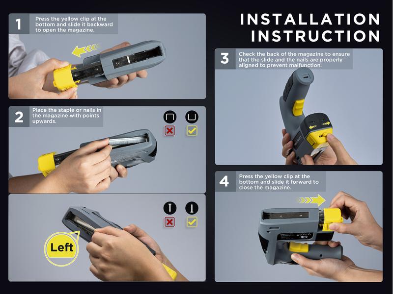 InoKraft 4V Cordless 2-in-1 Staple and Nail Gun, Light Duty Rechargeable for Upholstery, Wood, Carpentry, and DIY Projects