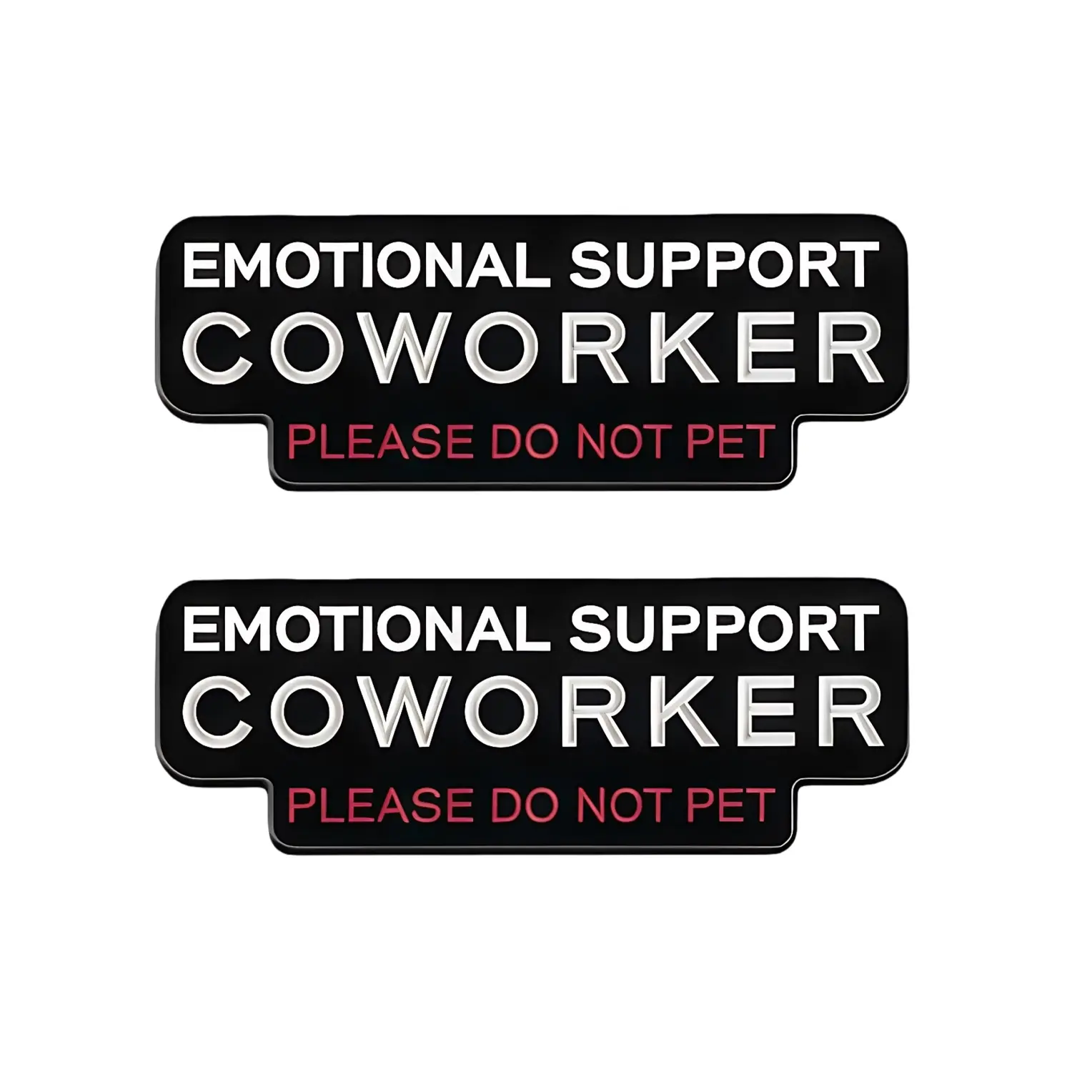 2 PCS Unisex Secure Zinc Alloy Lapel Pins - Red White "Please Do Not Pet" Text, Workplace Self-Parody Humor Badge, Birthday Business Accessory, Ideal Gift for Coworkers, Backpack ID Card Decoration Brooch