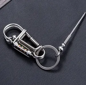 Stainless steel handmade car keychain