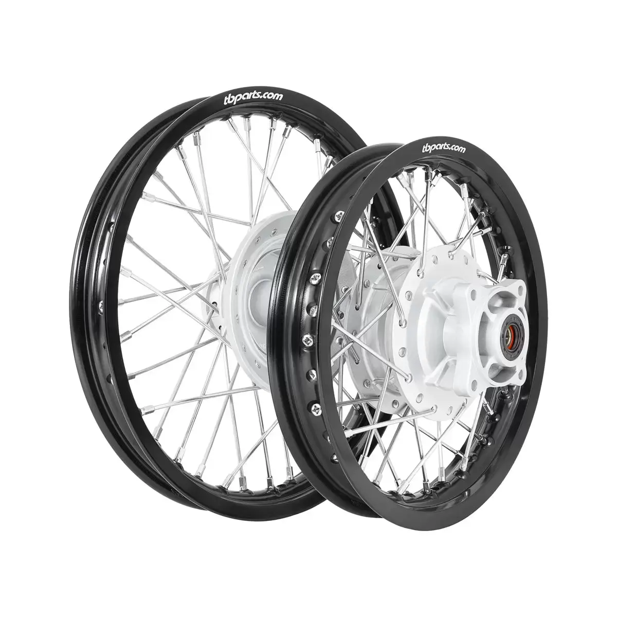 TBParts HD Aluminum Wheel Assembly Set with SS Spokes – Honda CRF110 (All Years)