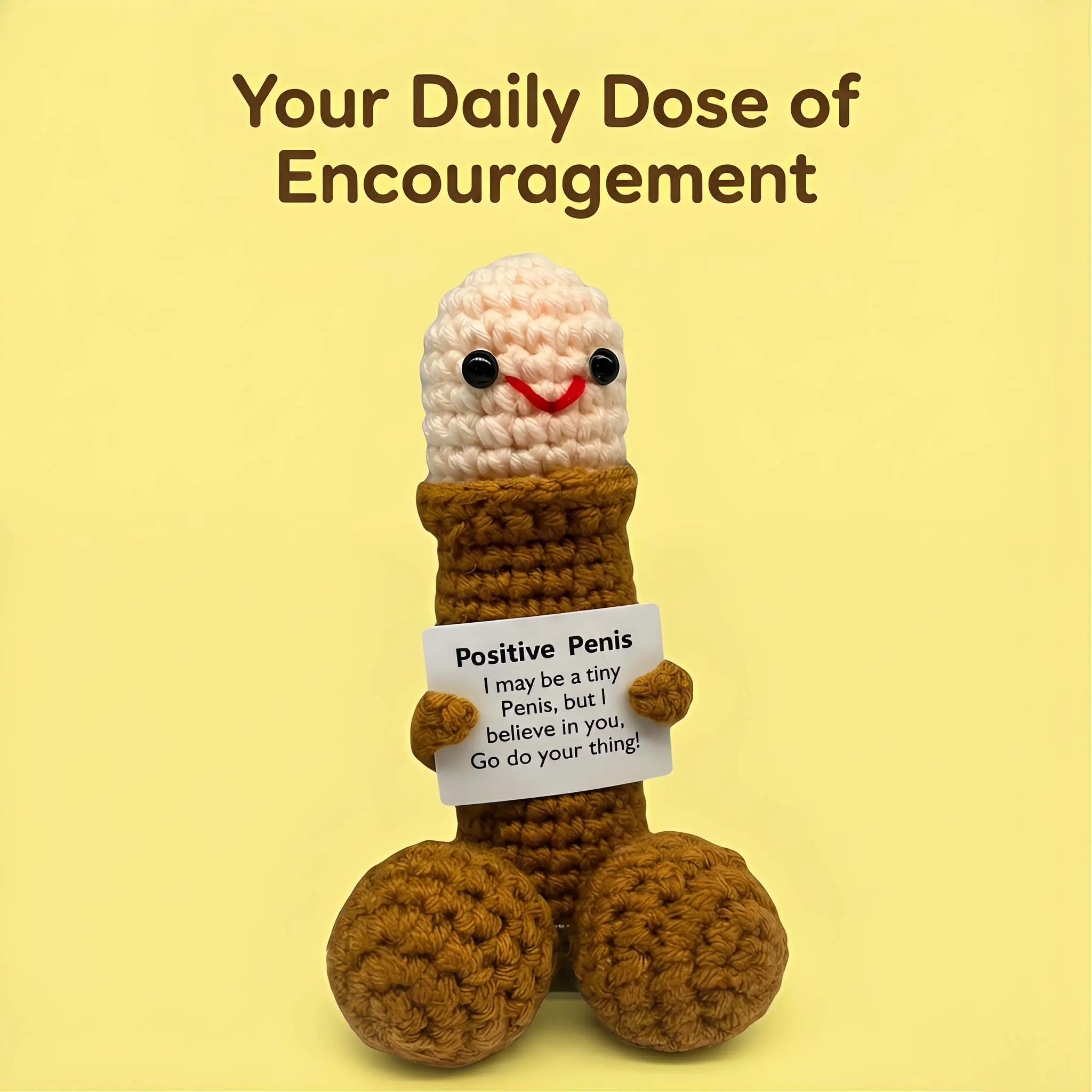 Positive Vibes Artificial Craft for Party & Gifting Emotional Support  Plushie | Uplifting Positive FathersDayGift Energy Gift for Friends Cute Handmade  Buddy with Sweet Messages | Perfect Birthday Gift Idea crochet animal kit