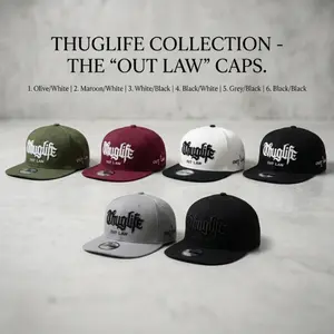 New Era MLB THUGLIFE 59FIFTY Fitted Baseball Cap - Flat Brim Hat with Back Thuglife Embroidery, Premium Embroidered Logo, Urban Hip Hop Streetwear for Men Women, Trendy Urban Fashion 2026