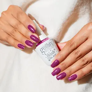 Gelish Flash Glam Glitter Gel Polish – Sparkling Flash-Activated Glitter, Long-Lasting, High-Shine, Chip-Resistant, Vegan & Cruelty-Free Professional Polish, 15mL.
