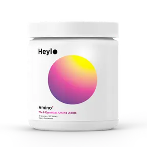 Heylo Amino+ Acid Supplement Blend - Essential Amino Acids with BCAAs for Muscle Recovery, Energy, and Protein Synthesis | Healthy Skin & Joints - Vegan, Non-GMO