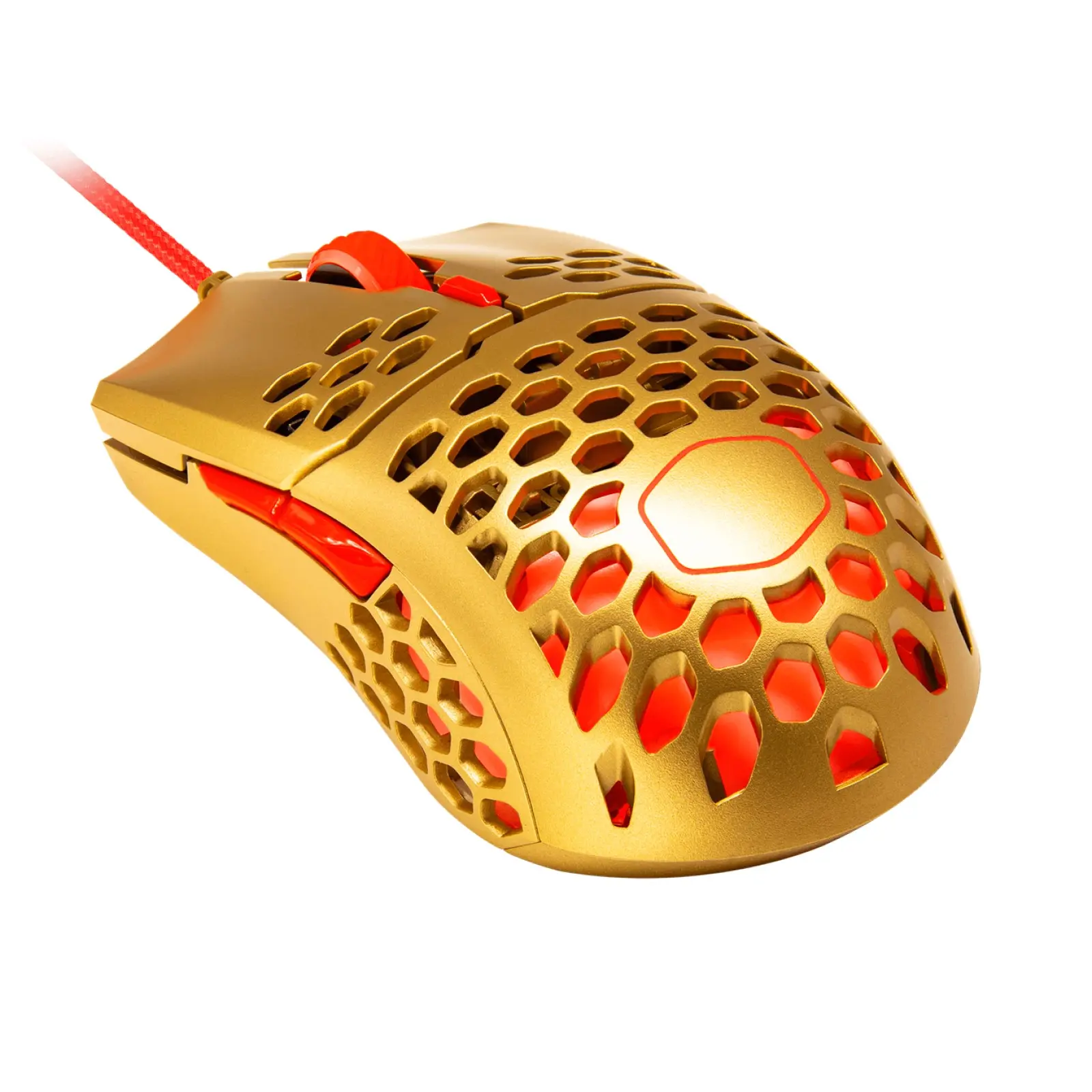 Cooler Master MM711 Honeycomb Gaming Mouse Golden Red Limited Edition
