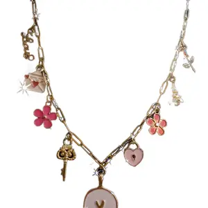 Lovers Lane Charm Necklace - Personalized Valentine's Day Design with Unique Charms