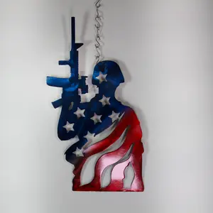 Metal Plasma Soldier Wall Art