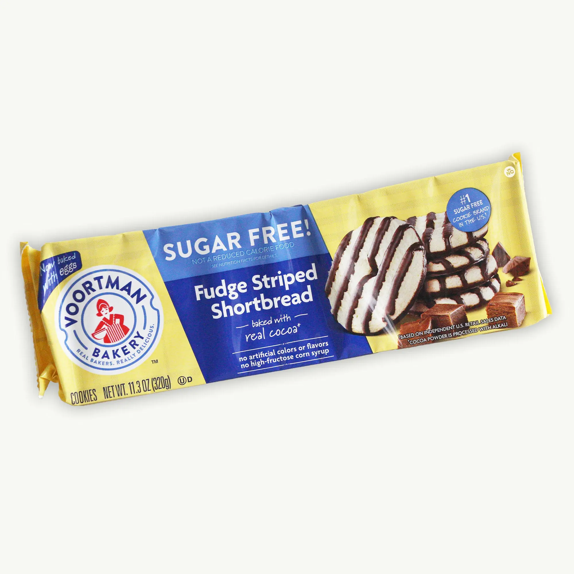 Voortman Sugar Free Fudge Striped Shortbread Cookies 11.3oz
