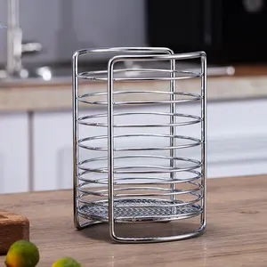 Countertop Storage Rack for Home Kitchen Tableware Creative Square Draining Chopstick Holder Knife and Fork Organizer Round Cage jewery transparent plastic box Mini Portable Jewelry Large Yellow Bin with Lid organization shoe cabinet fridge Compact USB