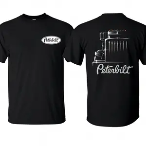 Peterbilt Truck Graphic T-Shirt – Classic Semi Truck Front View Design, Perfect Gift for Truck Drivers and Diesel Enthusiasts, Men's Cotton Tee