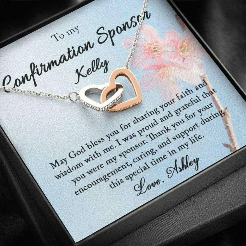 Daughter Necklace, Girlfriend Necklace, Confirmation Sponsor Necklace Gift For Women, Gifts For Sponsors, Jewelry Message Card, Necklace Gifts For Birthday, Anniversary, Christmas Day, Thanksgiving