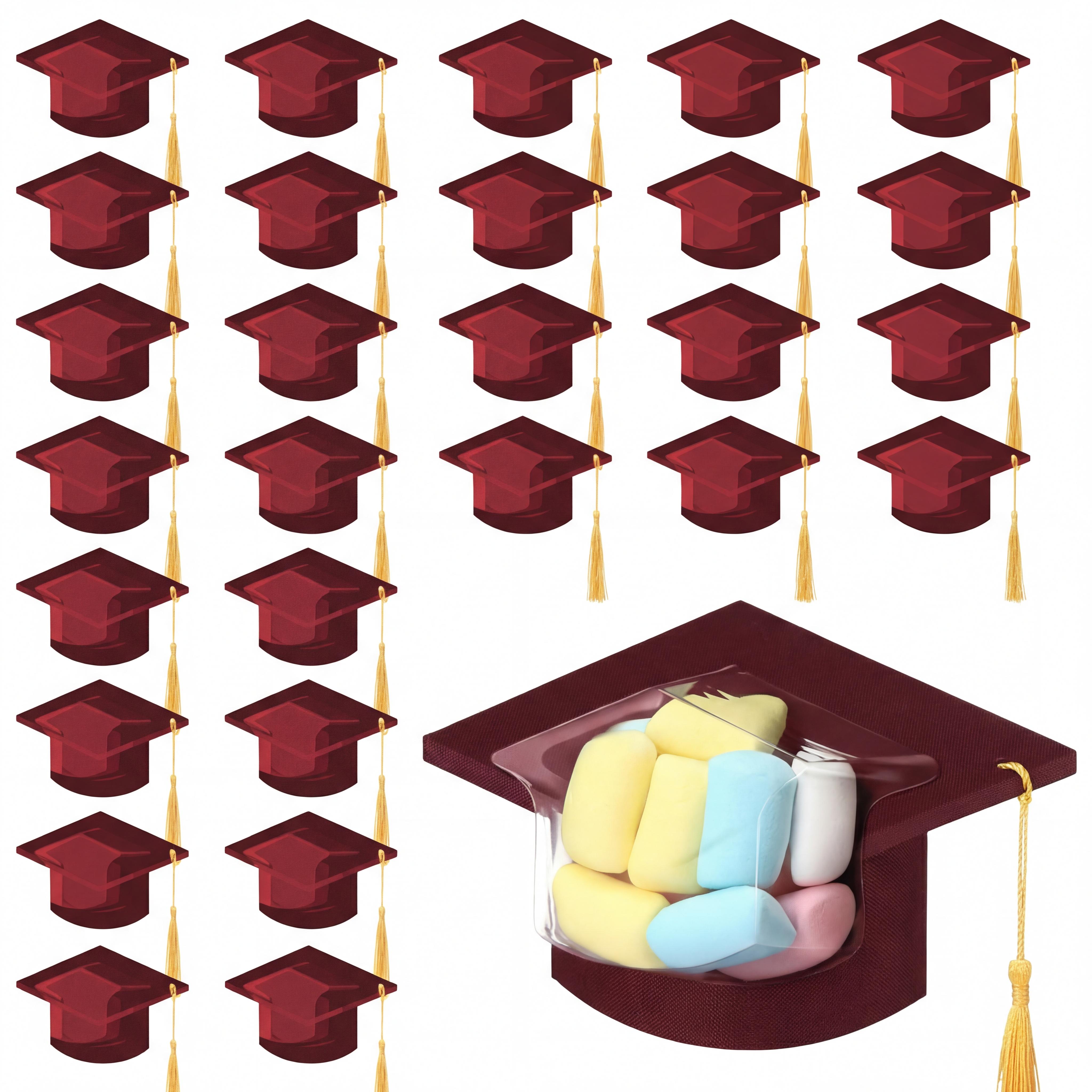 30 Pcs Graduation Cap Candy Card 2026 Class Grad Candy Dome Greeting Card Gift with Tassel Chocolate Holder for Friend Students Teachers School Party Favors Candy Holder Graduation Gifts Supplies 30 Pcs Graduation Cap Candy Card 2026 Class Grad Candy Dome Greeting Card Gift with Tassel Chocolate Holder for Friend Students Teachers School Party Favors Candy Holder Graduation Gifts Supplies
