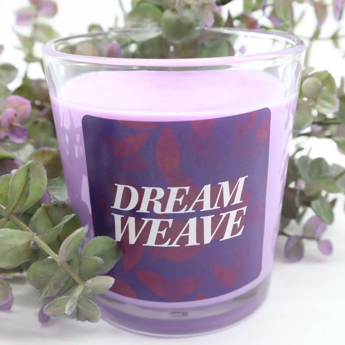 Dreamweave Wickless Candle with Shimmering Mica (Smokless and Flameless). Eucalyptus Scent, Cozy Decor