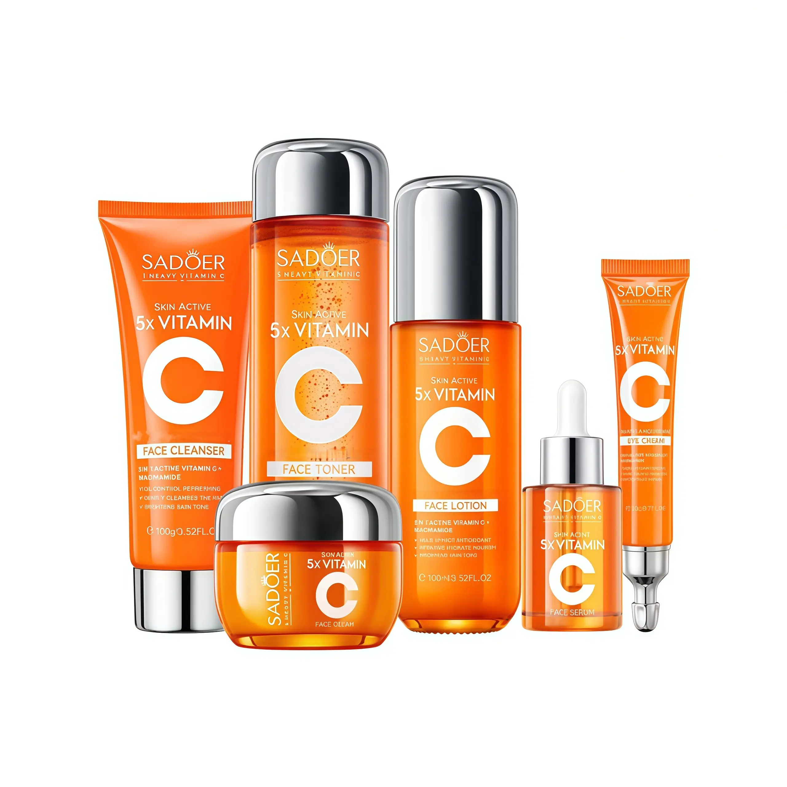 SADOER 5xビタミン スキンケアセット SADOER] 5X Vitamin C Skincare Set Hydrating Glowing Repairing Skin