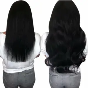 Jet Black Micro Links Human Hair Extensions