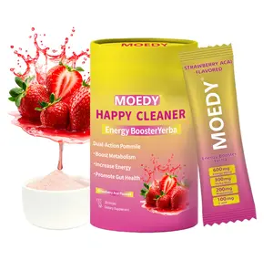 MOEDY Promote Gut Health Drink Mix -Berberine,Chromium, 5-HTP, Yerba Mate & MagnesiumIStrawberry Acai Flavor 30 Servings