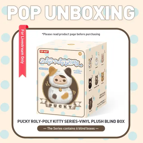 unboxing - PUCKY Roly-Poly Kitty Series-Vinyl Plush Blind Box