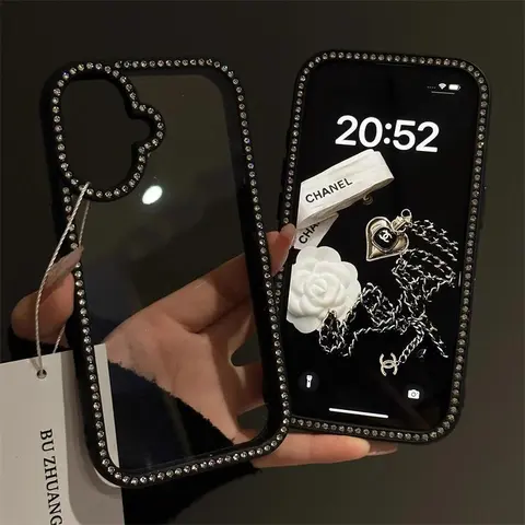 Sparkly Luxury Smartphone Casing - 3-in-1 Diamond-Studed Phone Case for iPhone 18 pro max,17,16,15,14,13,12,11 (Pro, Pro Max, Plus) - iphone 17 pro max,Tough Soft Edge, Hard Back Panel,  Multiple Protections Phone Accessories for Devices