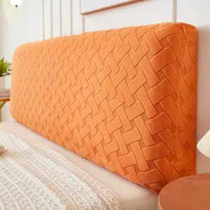 Universal Headboard Cover Elastic Fabric Simple Design Dustproof Design Dark Gray Friendly Material Furniture Covers Dust Cover
