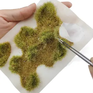GDEPLOK Pre-Glued Static Grass Mat - Realistic Model Turf Sheets for Train Scenery, Wargaming & DIY Garden Displays