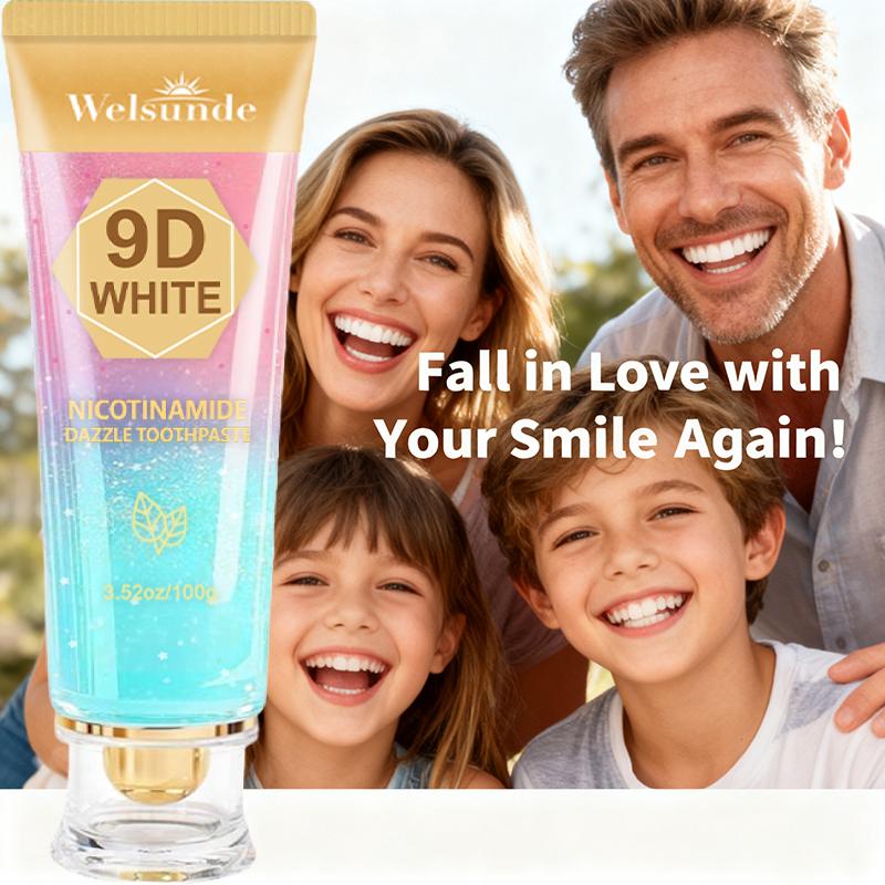 Welsunde Nicotinamide Toothpaste, Glitter Quicksand Texture, Mint Flavor, Fresh Breath & Surface Stain Removal, Daily Family Oral Care Welsunde Nicotinamide Toothpaste, Glitter Quicksand Texture, Mint Flavor, Fresh Breath & Surface Stain Removal, Daily Family Oral Care