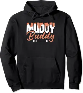 Muddy Buddy for mud running & mud riding Pullover Hoodie - Jacobpatte Shop 76B0B37PZGHZ