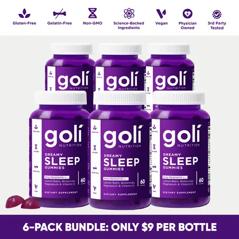 6 Pack Dreamy Sleep  Melatonin Gummies
