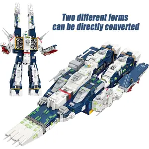 Starship Robot Building Blocks Set, The two forms of interstellar Starship and robots can be directly converted,Creative Home Decoration Model, Great Christmas/ Birthday/ Halloween/ New Year Gift for Man/ Boyfriend/ Husband, 4682PCS