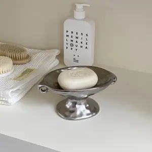 Vintage Metal Soap Dish, 1 Count Exquisite Soap Bar Holder, Soap Bar Draining Tray, Soap Bar Storage Rack, Bathroom Supplies, Soap Saver